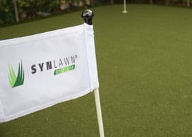 image of indoor practice golf putting green