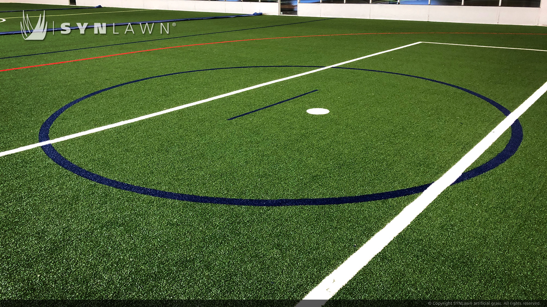 image of SYNLawn artificial grass at Fore Kicks Indoor Sports Facility Boston Massachusetts