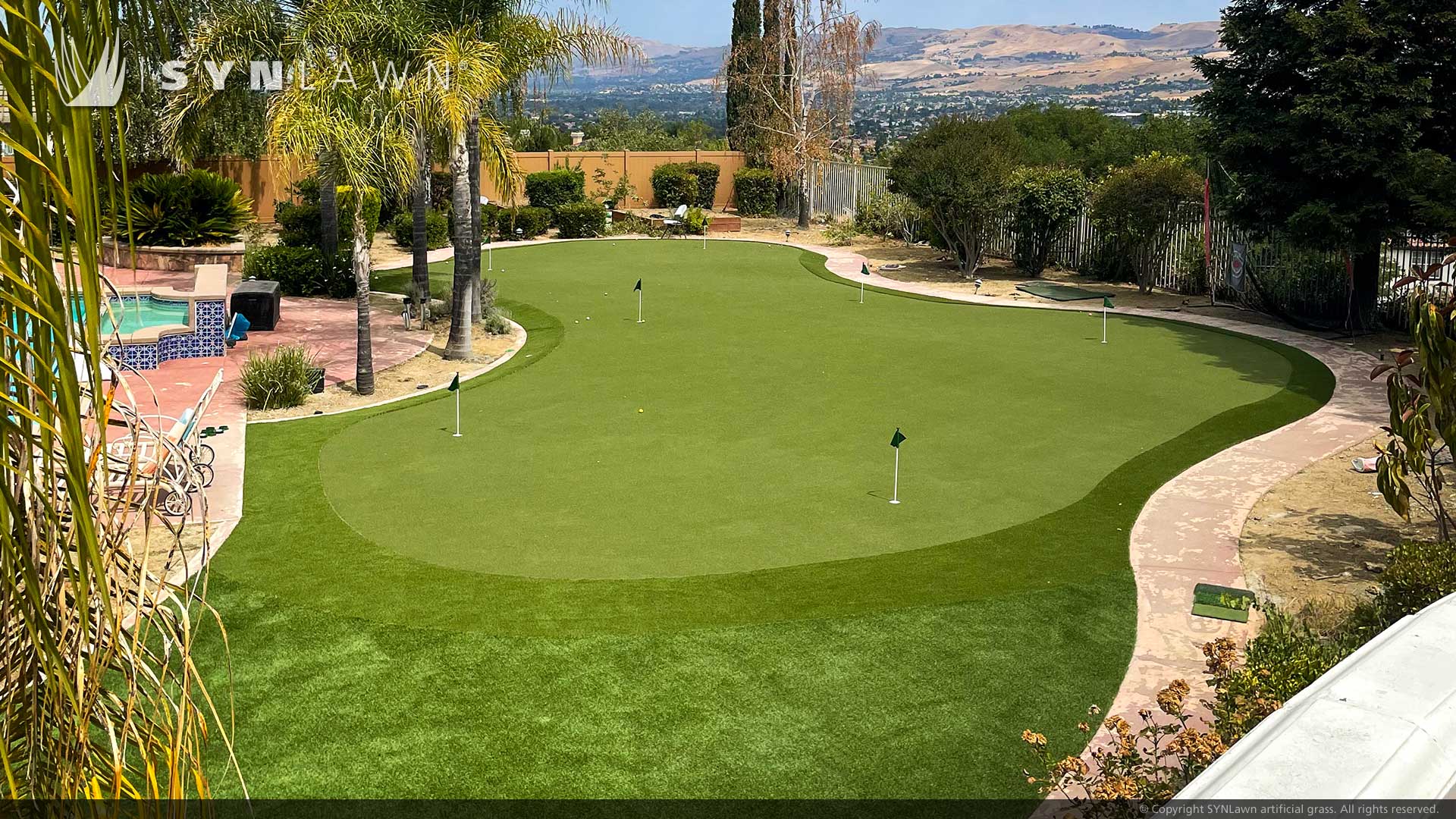image of SYNLawn artificial grass at San Jose California Residential Home