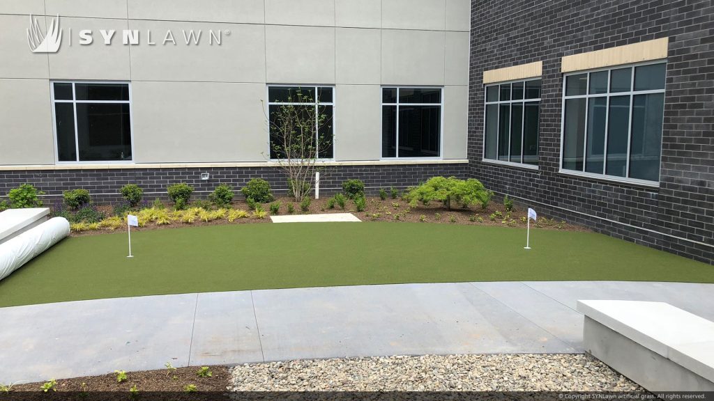 image of synlawn artificial grass at mount kemble rehab center