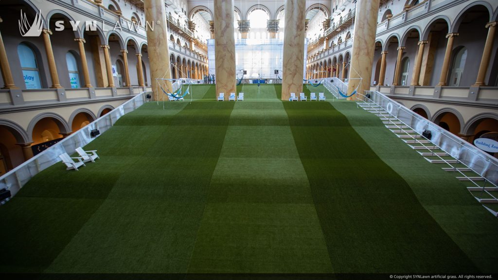 image of synlawn artificial grass at the national building museum washington dc