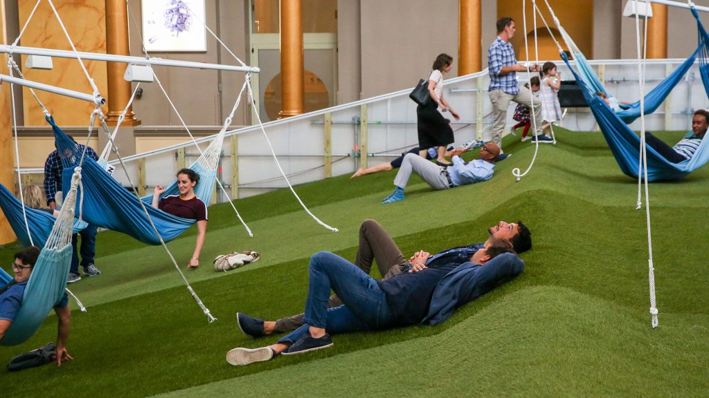 image of synlawn artificial grass at the national building museum washington dc