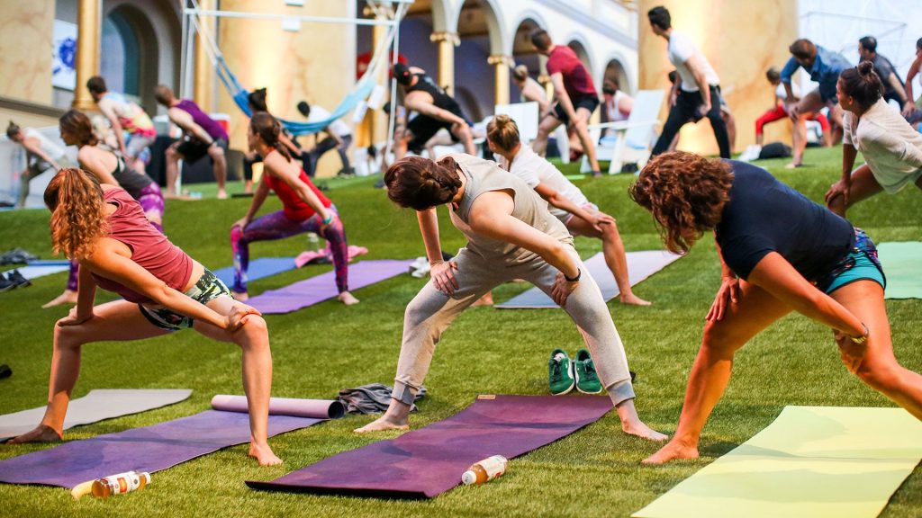 image of synlawn artificial grass at the national building museum washington dc