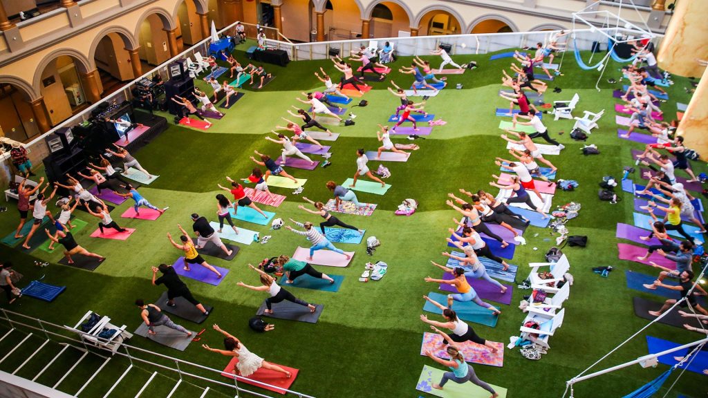 image of synlawn artificial grass at the national building museum washington dc