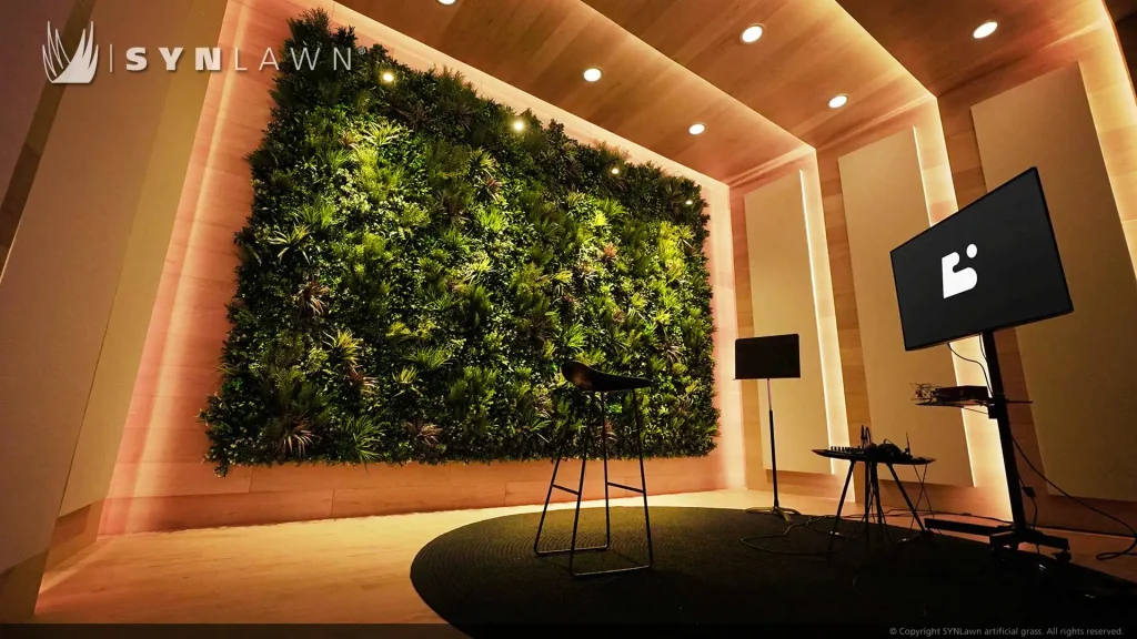 image of Calico Greens Faux Living Green Walls at Migos Spotify Recording Studio Atlanta Georgia