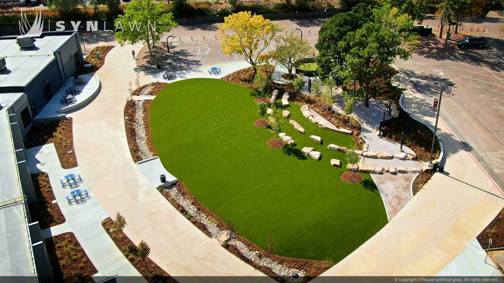 image of synlawn installation at Colorado Springs Early Colleges