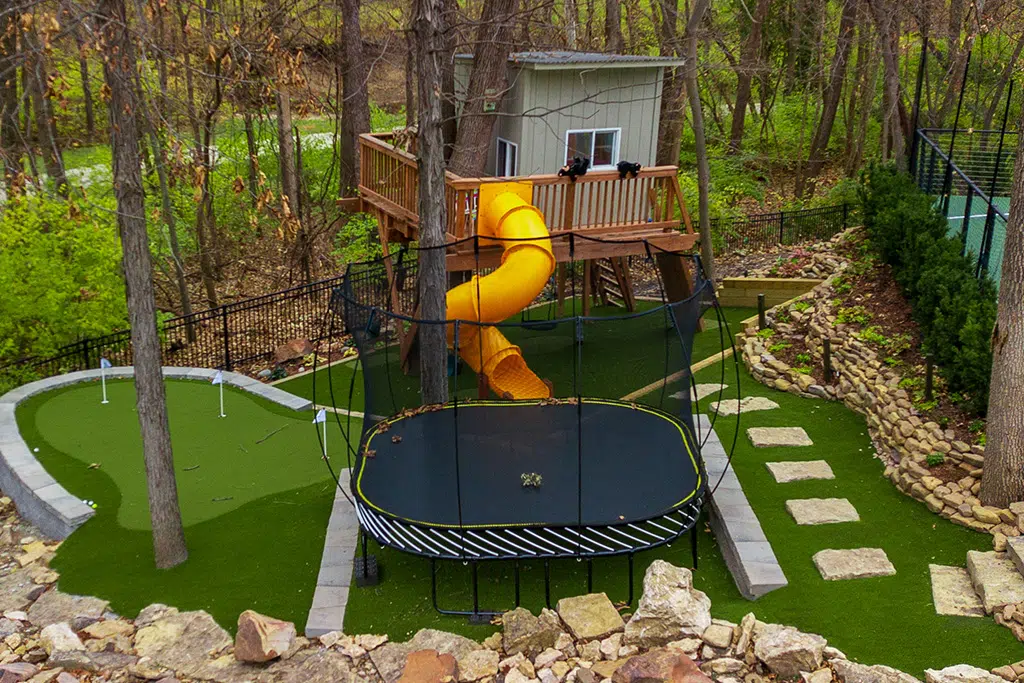 Kansas Family Transforms Rocky Terrain into a Dream Backyard