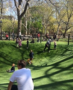 Washington Square Park in New York encompasses slightly more than ten acres in Manhattan’s Greenwich Village neighborhood