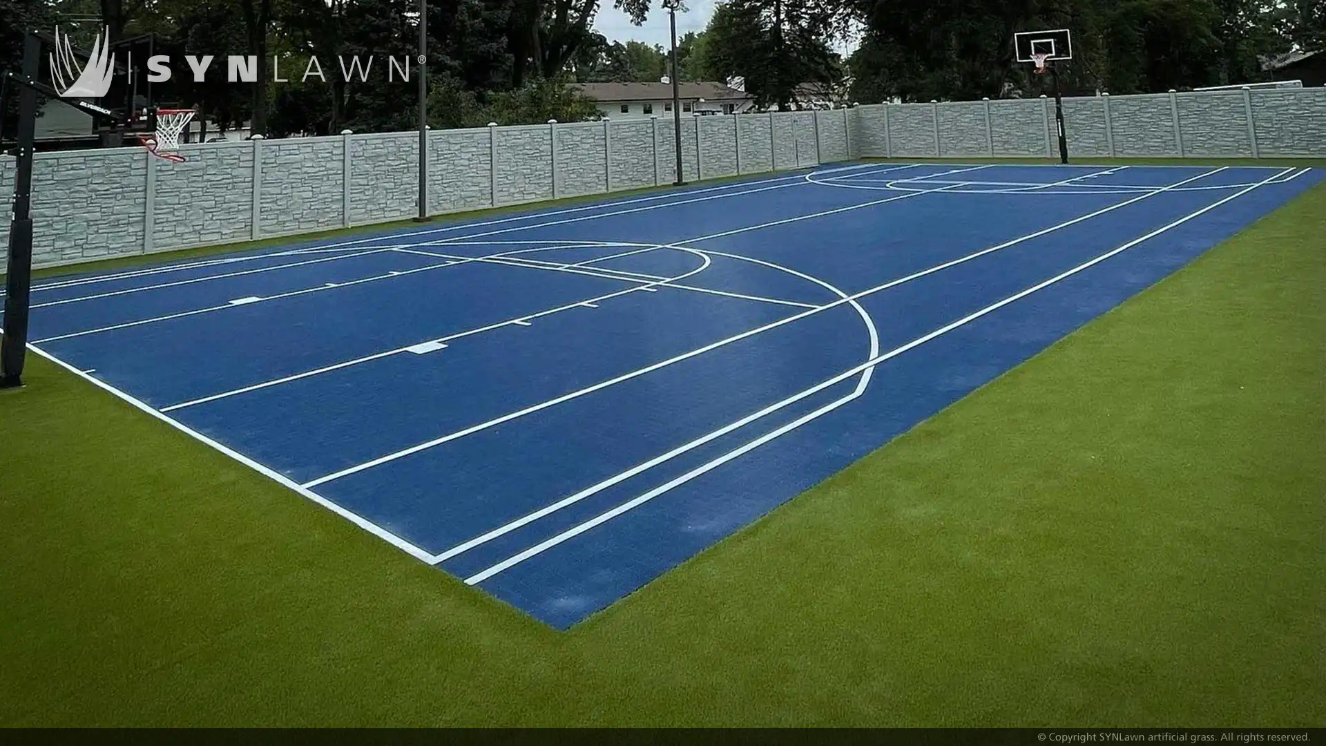 Family Creates Backyard Sports Retreat with Multi-Sport Court and Turf