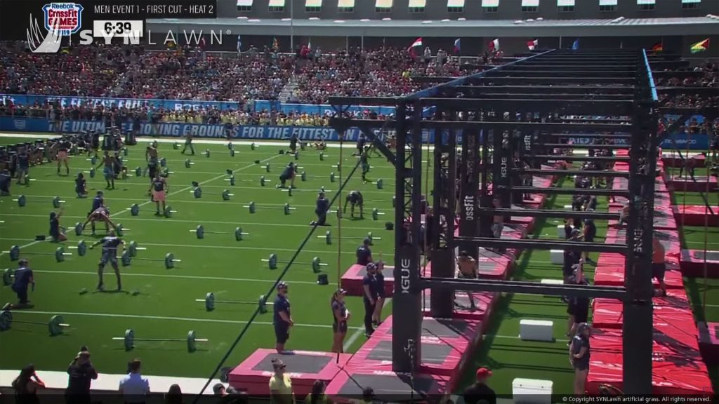 image of synlawn modular turf system at the crossfit games 2019