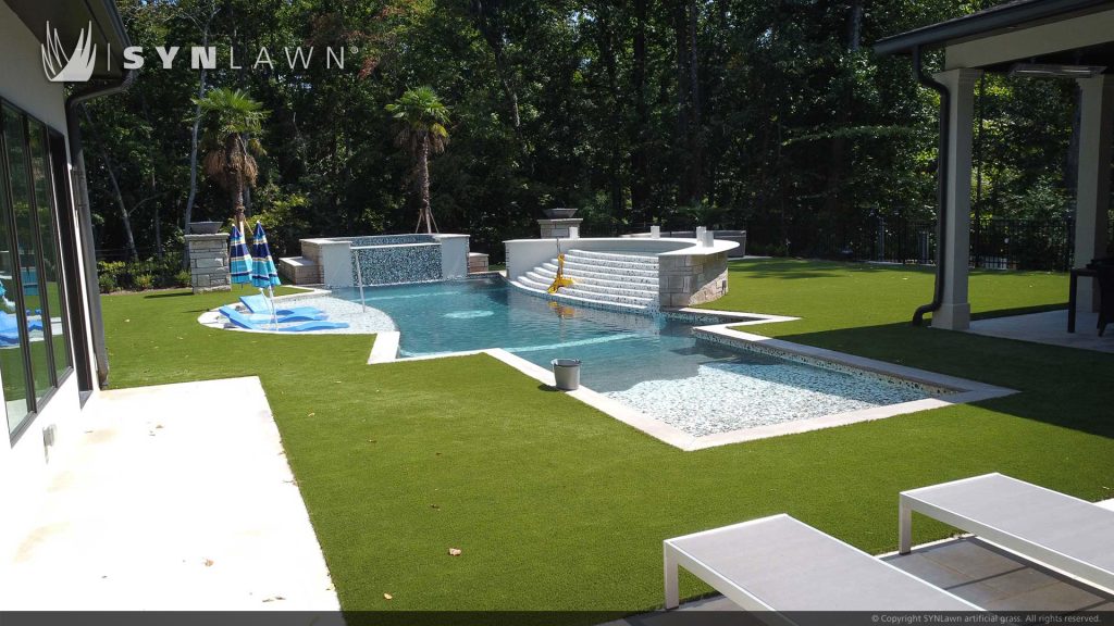 image of SYNLawn artificial grass and synthetic sports surfacing at Bella Custom Home Atlanta Georgia