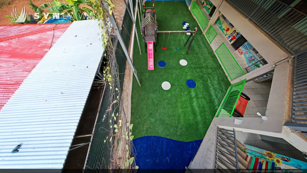 image of SYNLawn artificial grass at CEPIA Costa Rica Play Activity Area