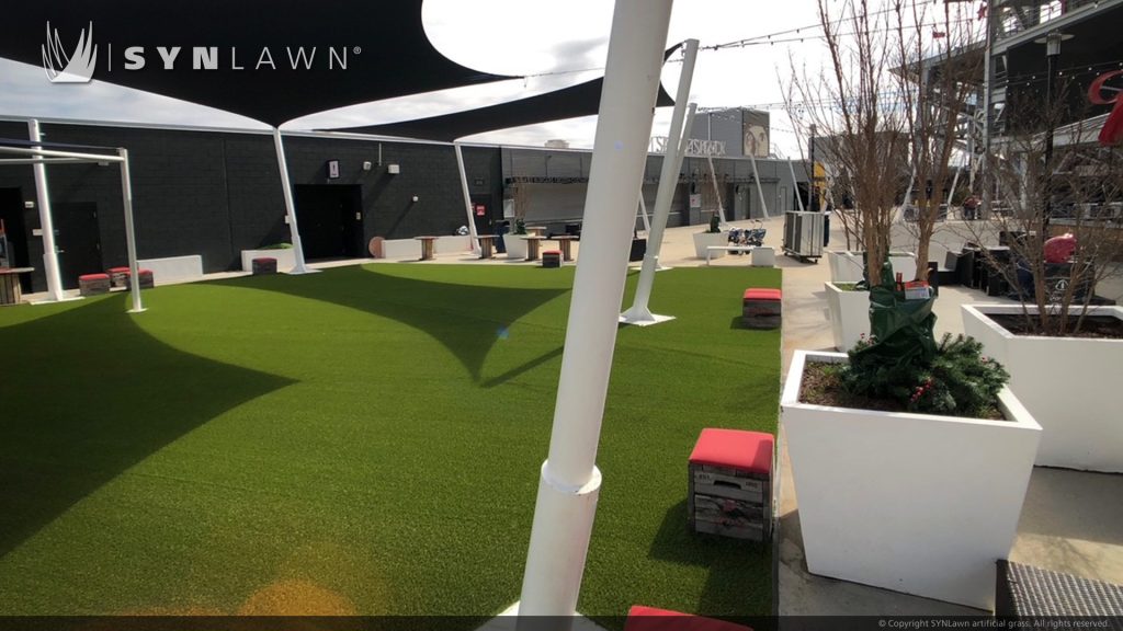 image of artificial grass at National Park Beer Garden