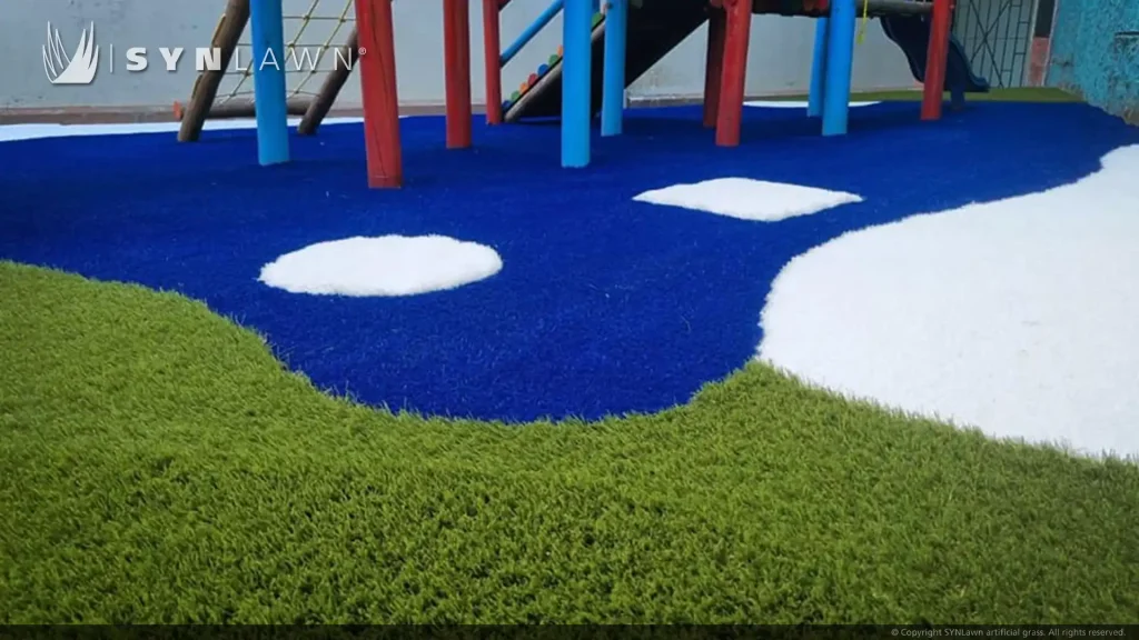 image of SYNLawn child safe artificial grass playground at Escuela Justo Antonio Facio Public School Costa Rica