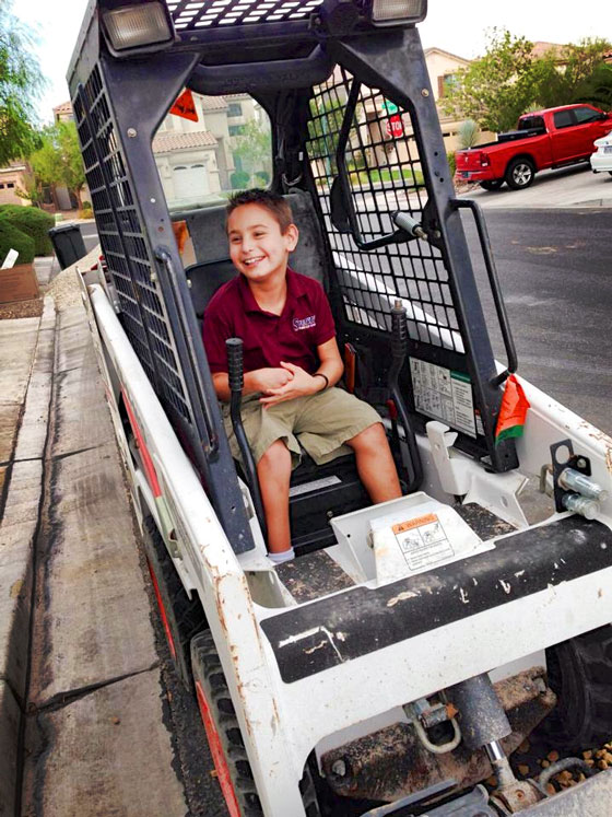 image of vinnie on swing set