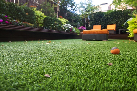 image of new york roof deck with fake grass