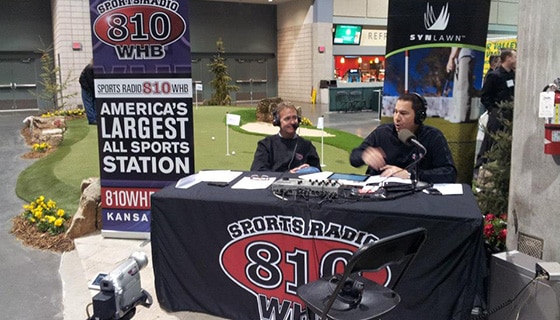 image of 810 sports talk radio at synlawn golf