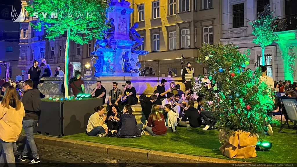 image of SYNLawn artificial grass at the Augsburg Summer Nights festival in Germany