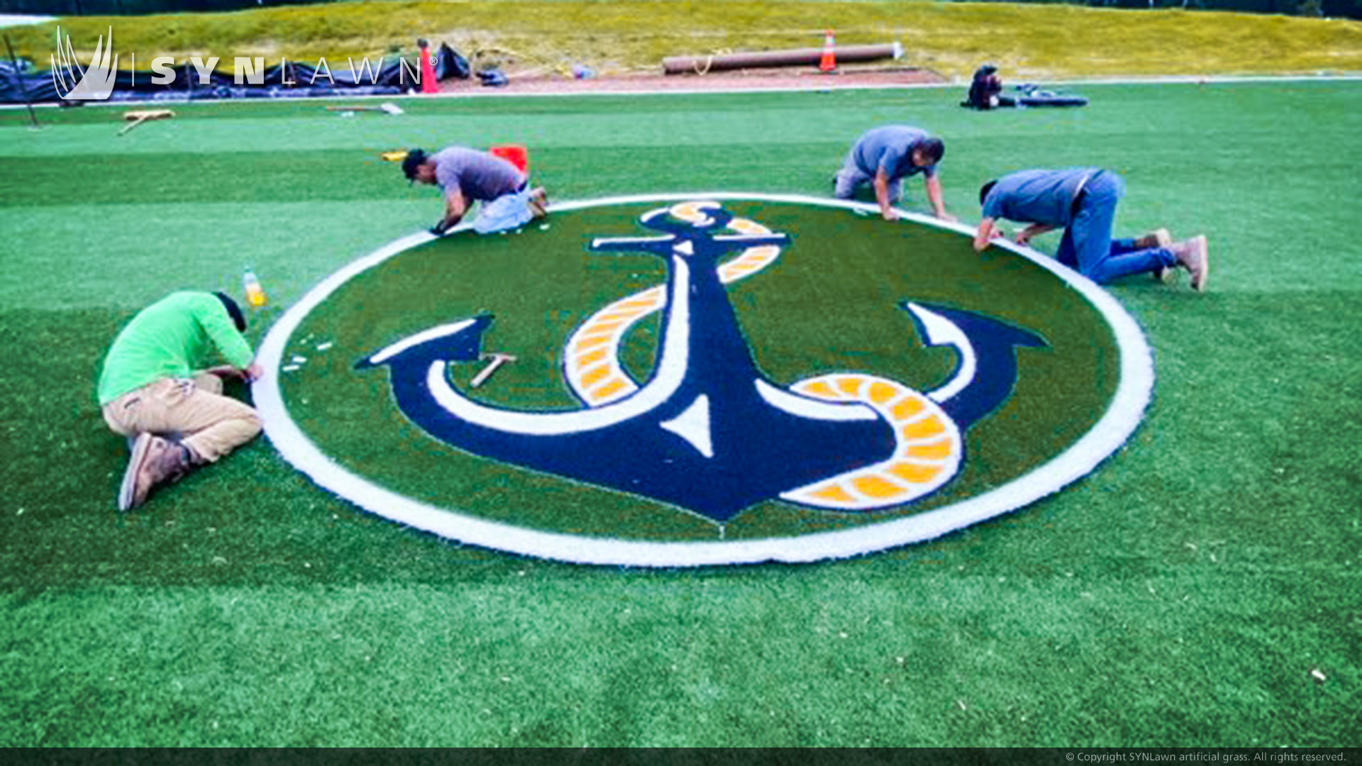 Glen Lake School Installs Sports Field with Prefabricated Logo