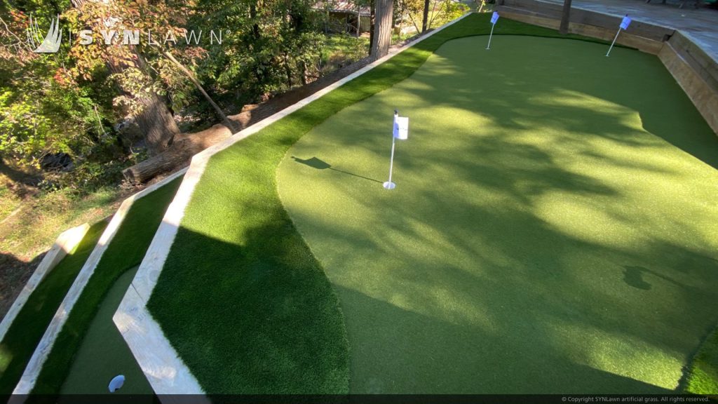 image of SYNLawn artificial grass at Hope Bliss D.C. Annapolis Chesapeake Bay Multi-Level Residential Putting Green