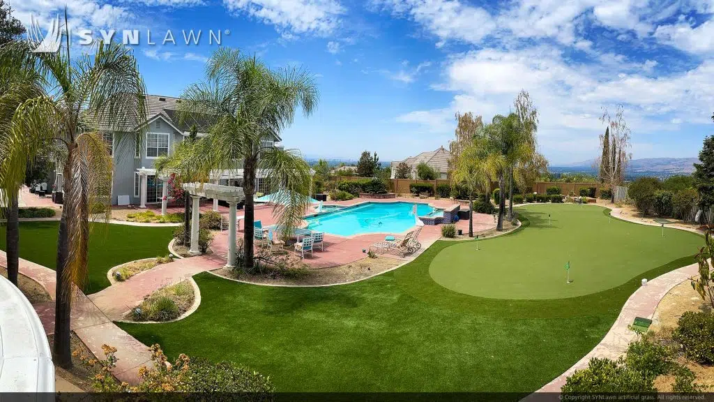 image of SYNLawn artificial grass at San Jose California Residential Home