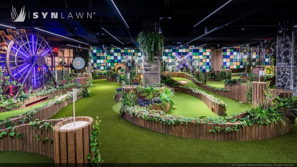 image of SYNLawn artificial grass at Swingers Crazy Golf Club located in Washington D C