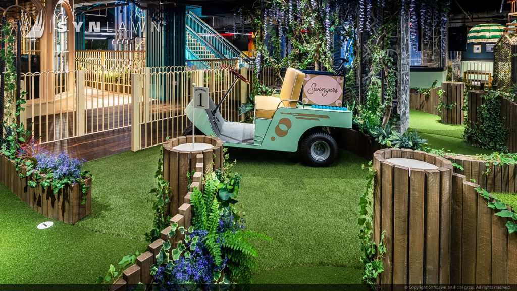 image of SYNLawn artificial grass at Swingers Crazy Golf Club located in Washington D C