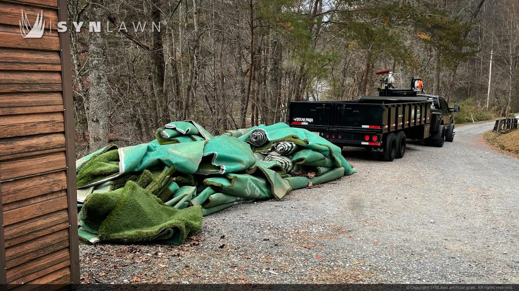 image of Scott and Marie Marks of SYNLawn Carolinas / Southeast Turf donate to the Living Waters Lutheran Church in Cherokee North Carolina