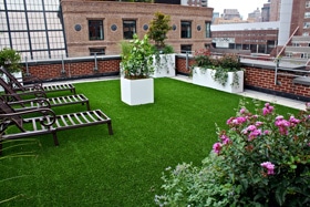 image of artificial grass roof