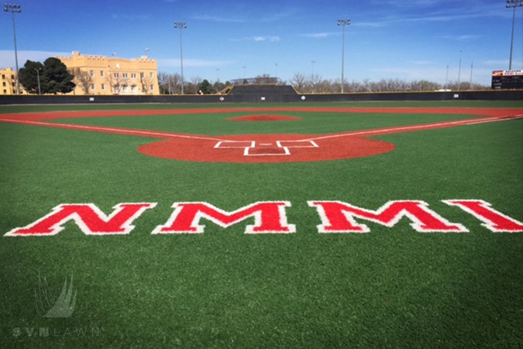 image of new mexico military institute baseball field with synlawn