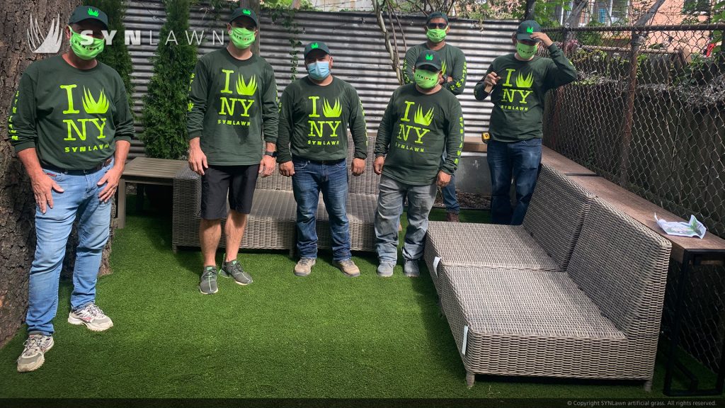 image of SYNLawn New York giving back to Essential Workers Designed by Drew Barrymore Show