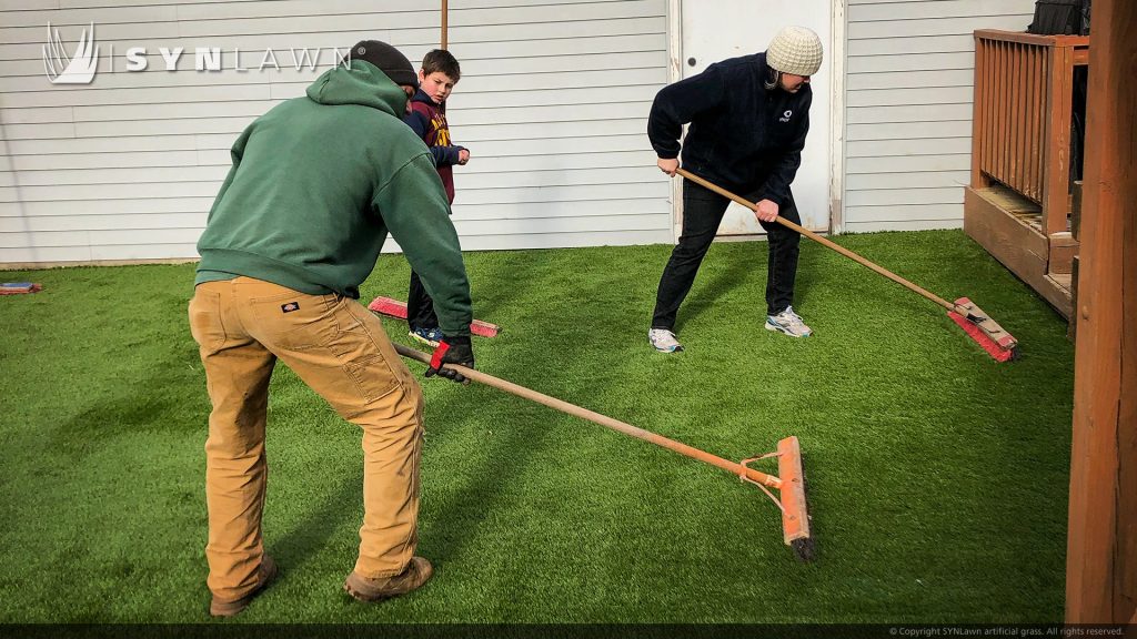 image of SYNLawn Wisconsin donates dream outdoor play area to Make A Wish kid and family