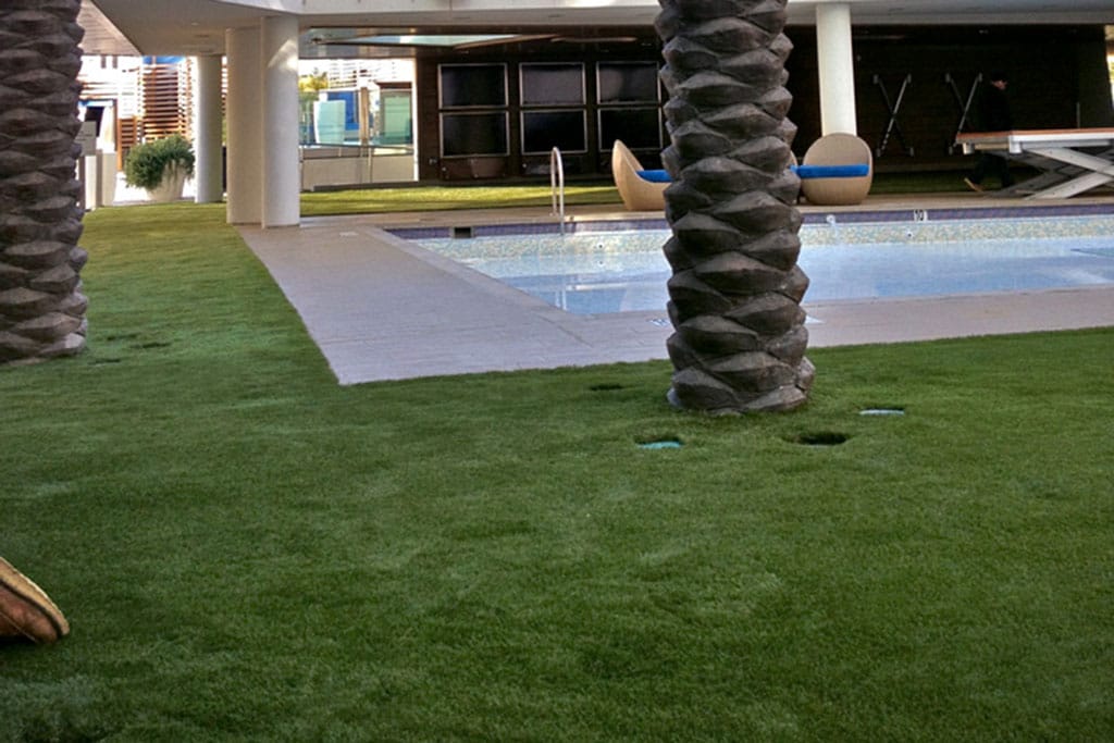 image of cosmopolitan las vegas with artificial turf