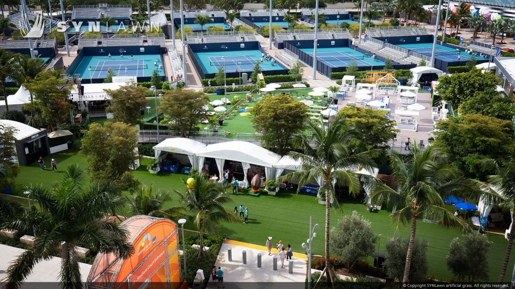 Laykold tennis surface at the Miami Open