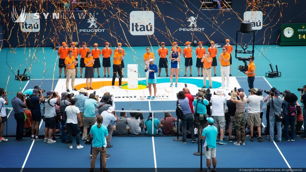 Laykold tennis surface at the Miami Open