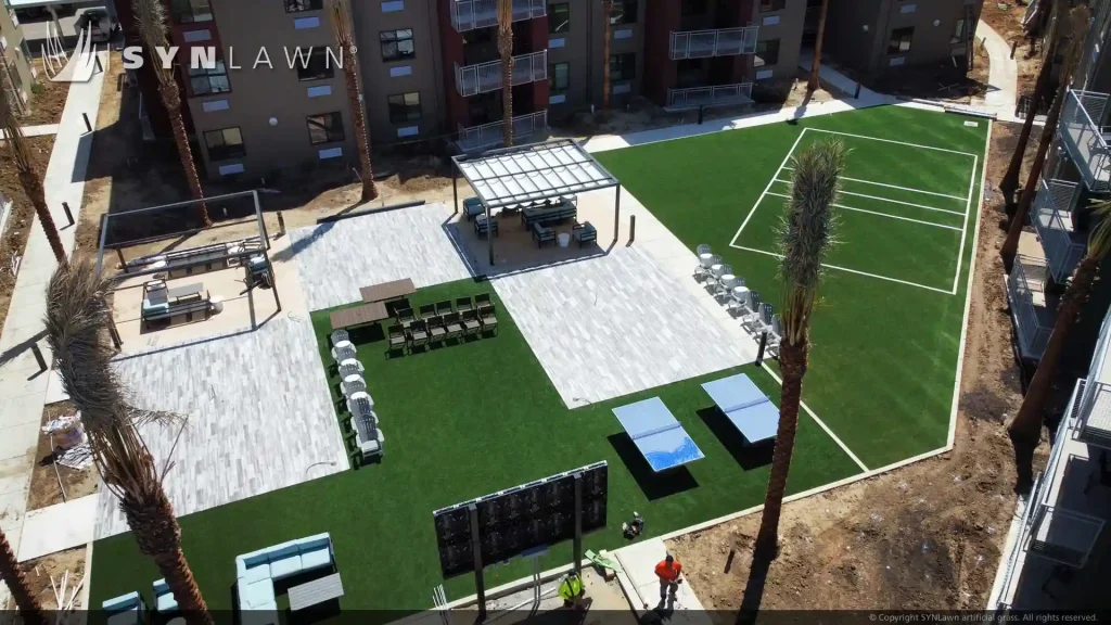 image of SYNLawn Artificial Grass at Merced Station Student Housing Apartments and Amenities California