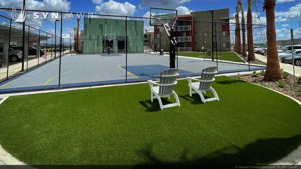 image of SYNLawn Artificial Grass at Merced Station Student Housing Apartments and Amenities California