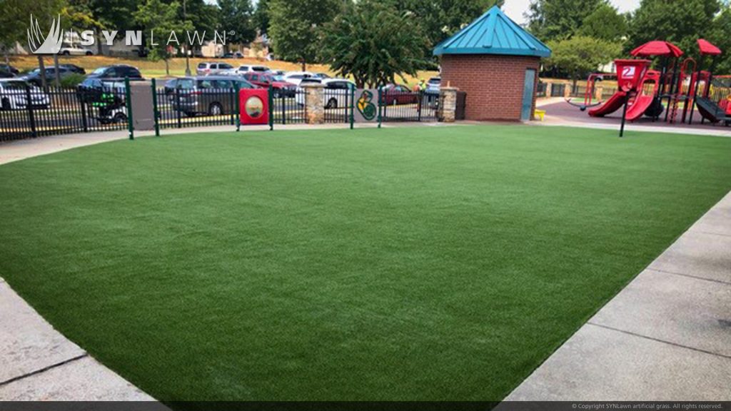 image of SYNLawn Carolinas artificial grass at Fort Mill School District Playground Turf