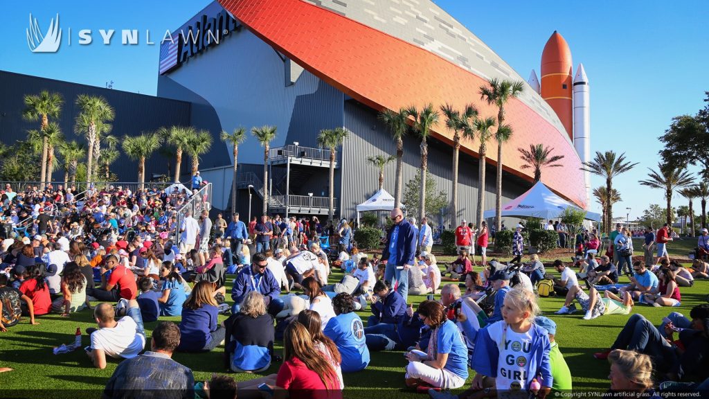 image of bio based synthetic grass at kennedy space center