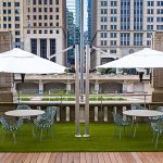 image of SYNLawn artificial grass at Chicago's Merchandise Mart River Plaza Outdoor Green Space