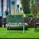 image of SYNLawn artificial grass at Chicago's Merchandise Mart River Plaza Outdoor Green Space