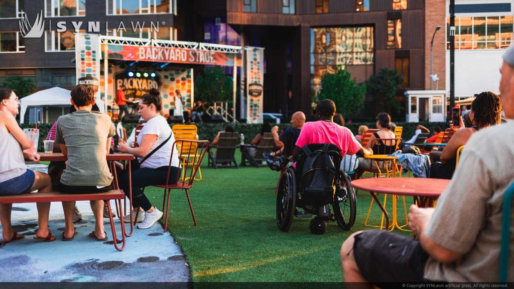 image of Artificial grass at the Backyard at 8th and Penn by SYNLawn and The Pittsburgh Cultural Trust