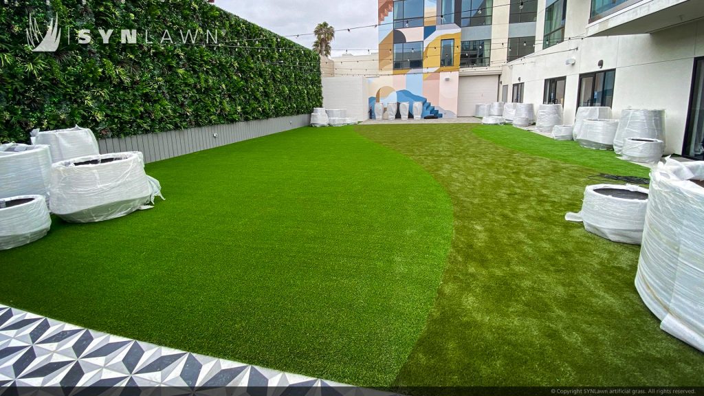 image of SYNLawn San Diego Hilton Hotel Monsaraz artificial grass Courtyard turf