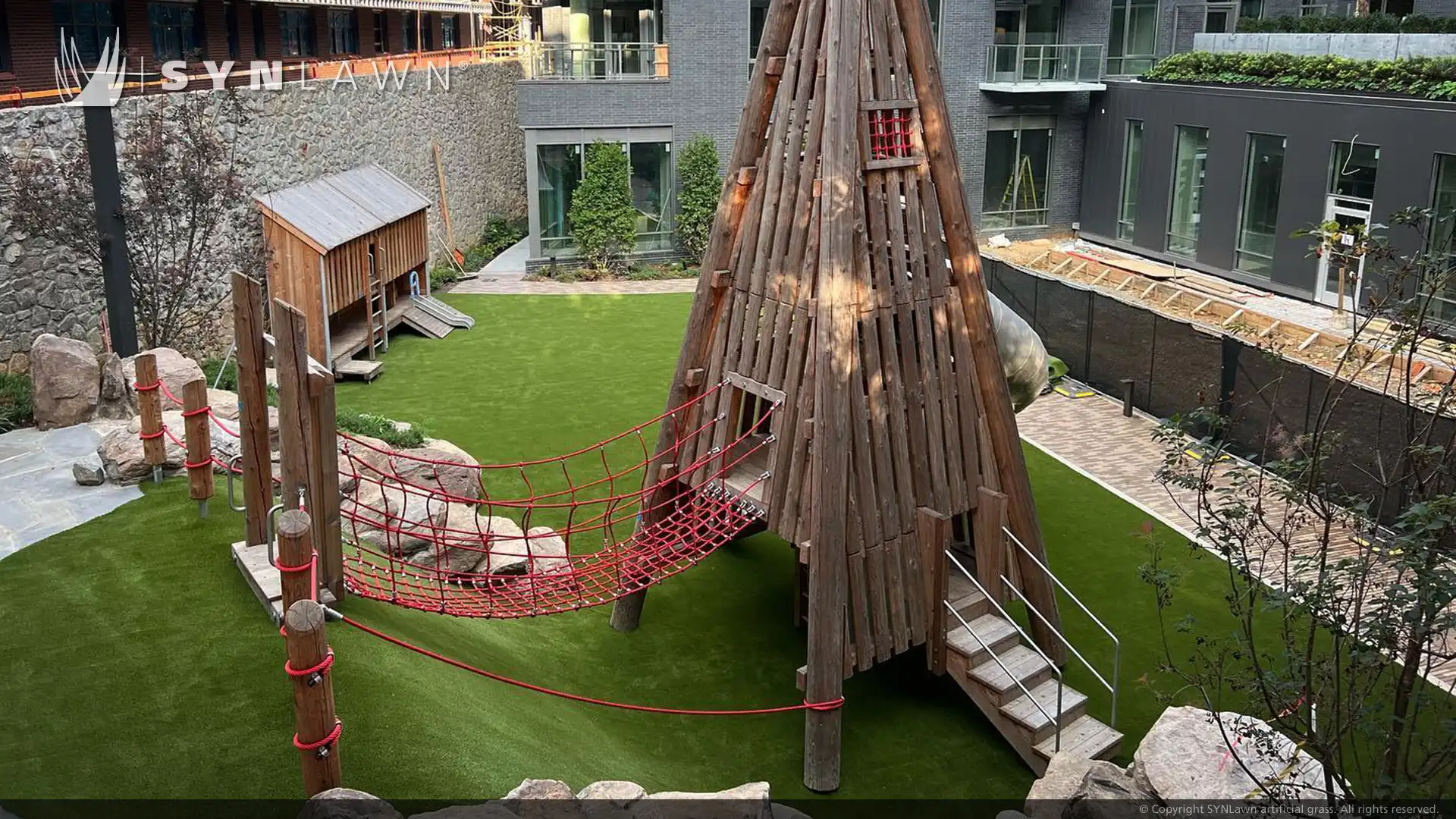 Playground de aventura exclusivo criado para edifício residencial multifamiliar