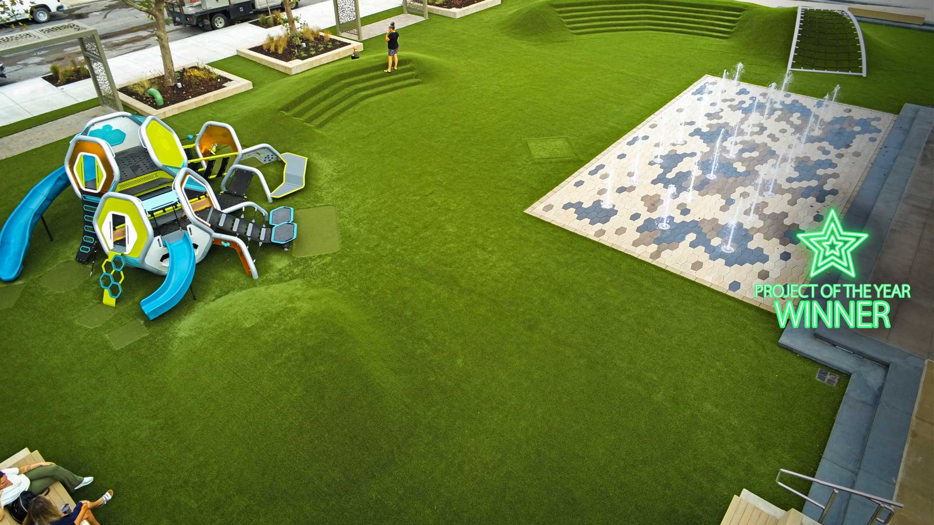 Zona Rosa Shopping Center Gets Artificial Grass Upgrade