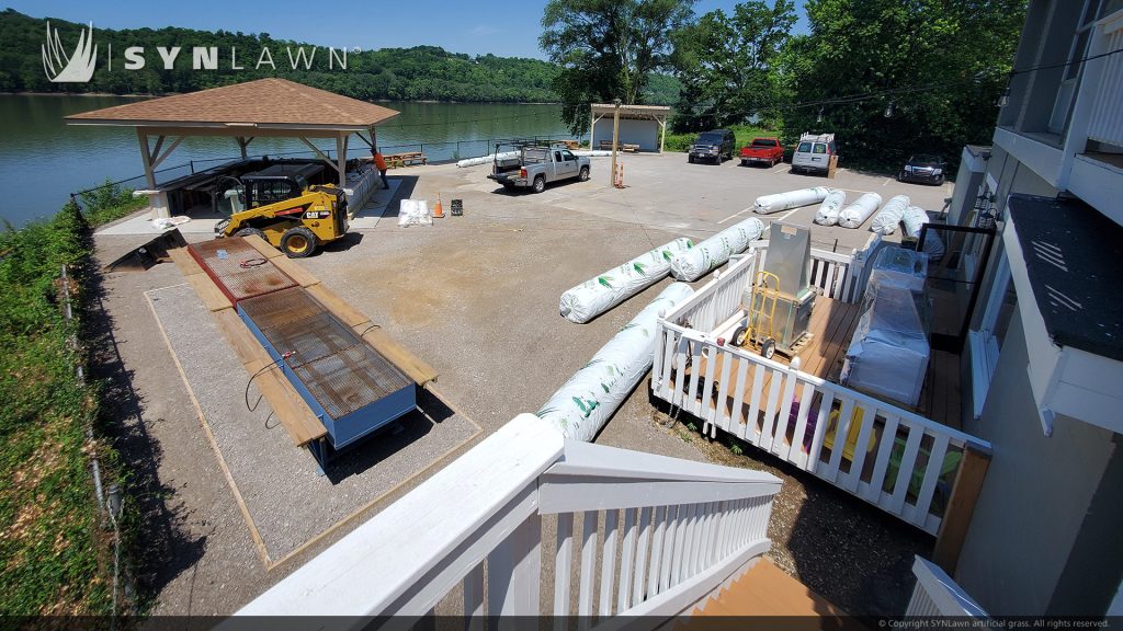 image of SYNLawn artificial grass at the Sunset Bar and Grille in New Richmond Ohio