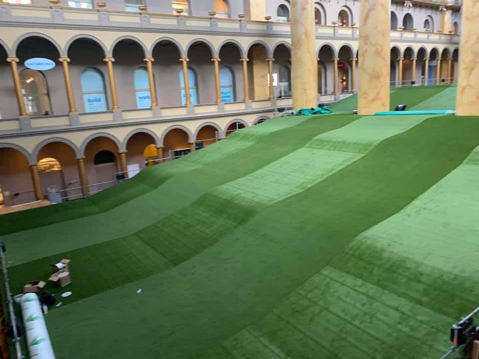 image of synlawn artificial grass at the national building museum washington dc