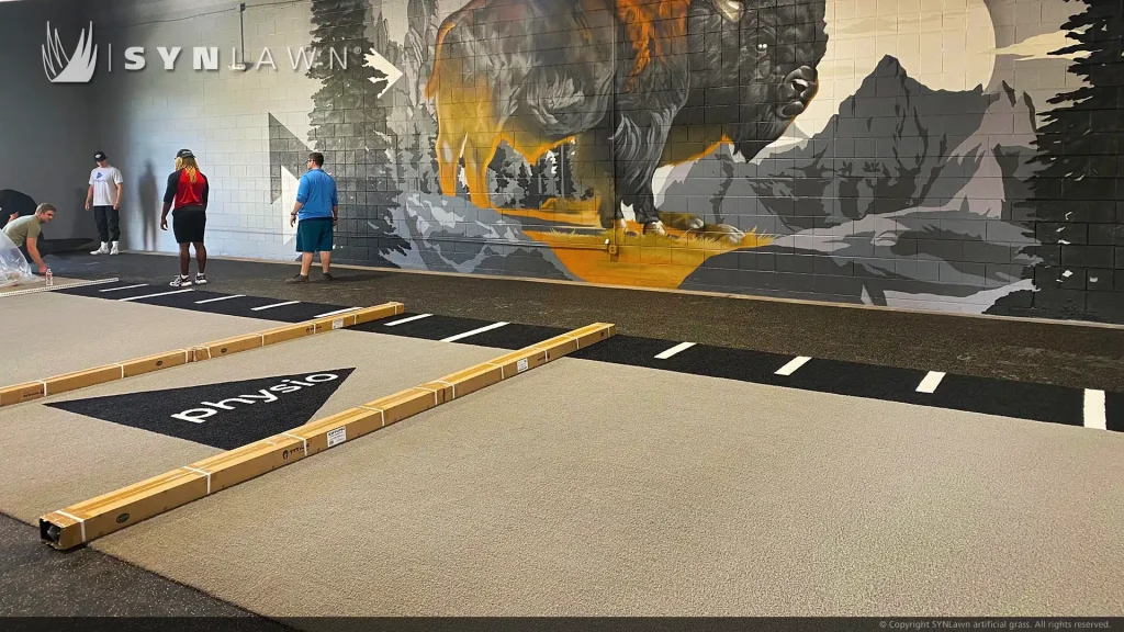 image of SYNLawn synthetic surfacing for gyms and workout rooms at Physio Performance Rapid City South Dakota