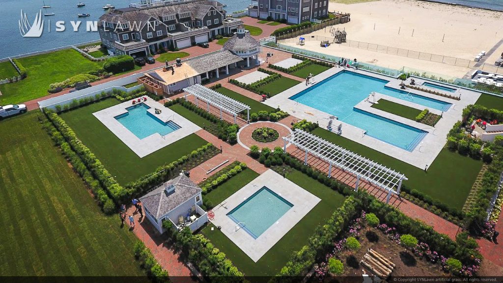 image of SYNLawn SYNAugustine X47 artificial grass at the Wychmere Beach Club in Harwich Port massachusetts