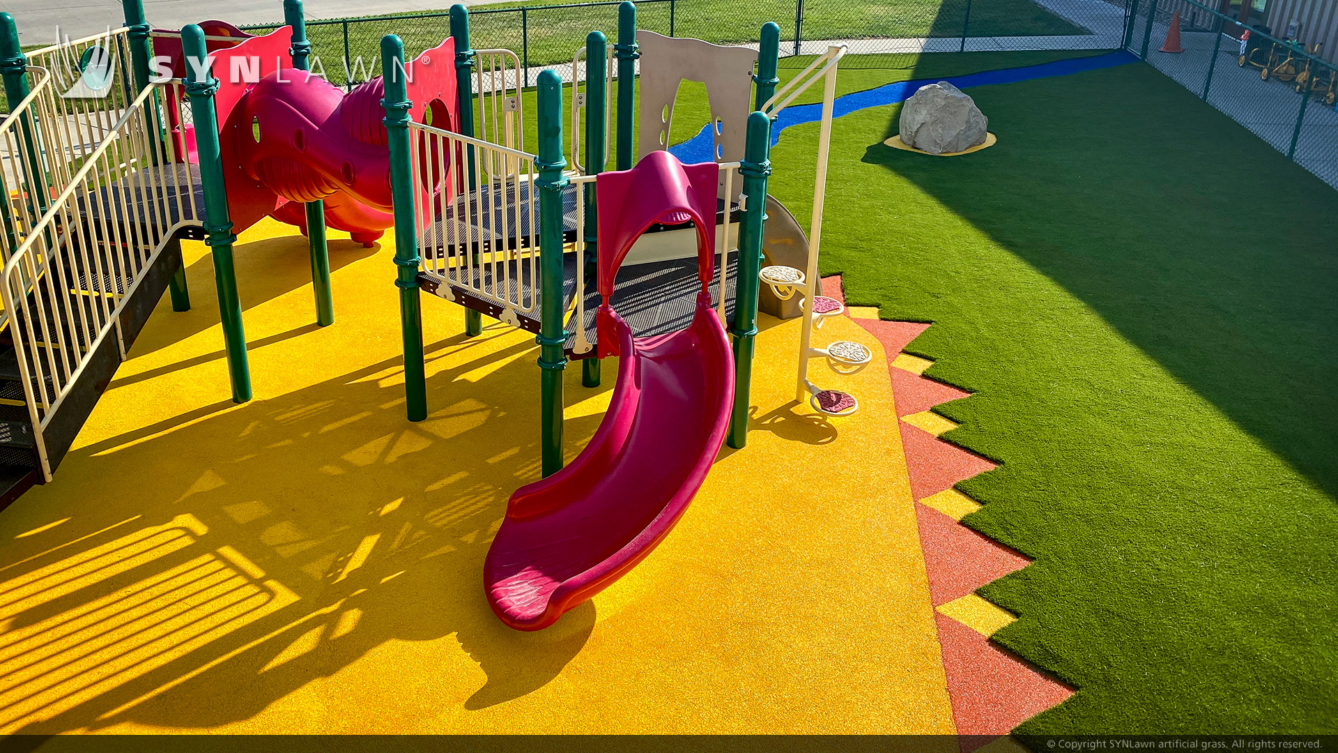Young at Heart Learning Center Gets Vibrant Poured-in-Place Playground